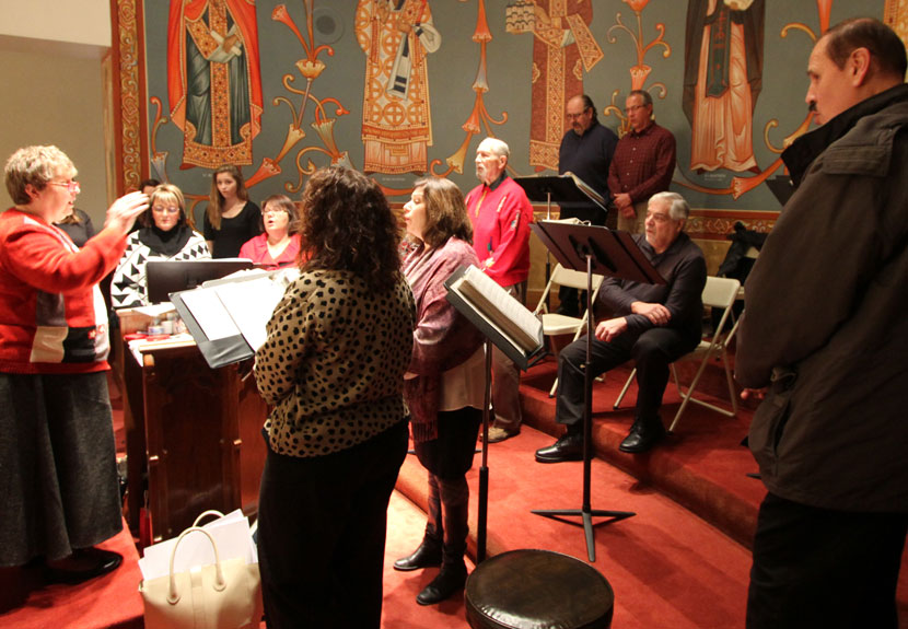 Karageorge Choir at St. Sava meets for weekly evening practice – Tuesday, March 22