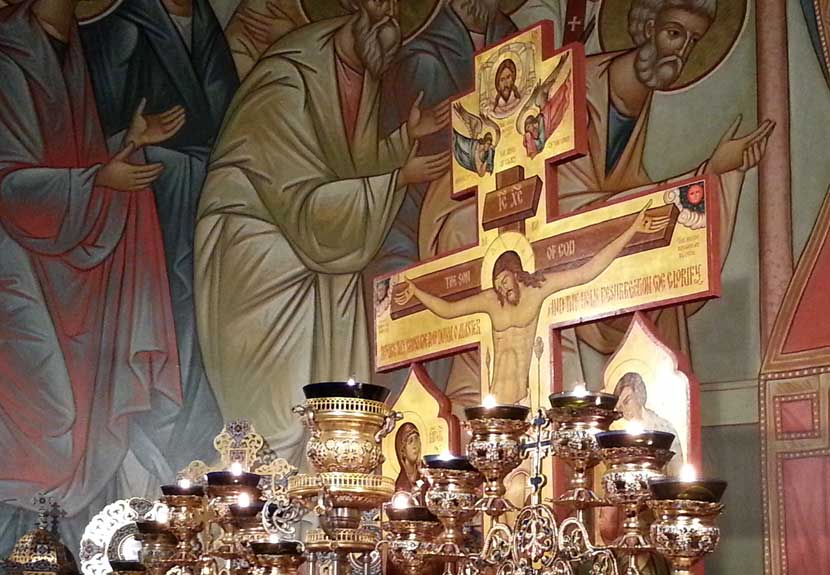 Fragment of the True Cross of our Lord and savior Jesus Christ at St. Sava Serbian Church in Merrillville, Indiana – January 18